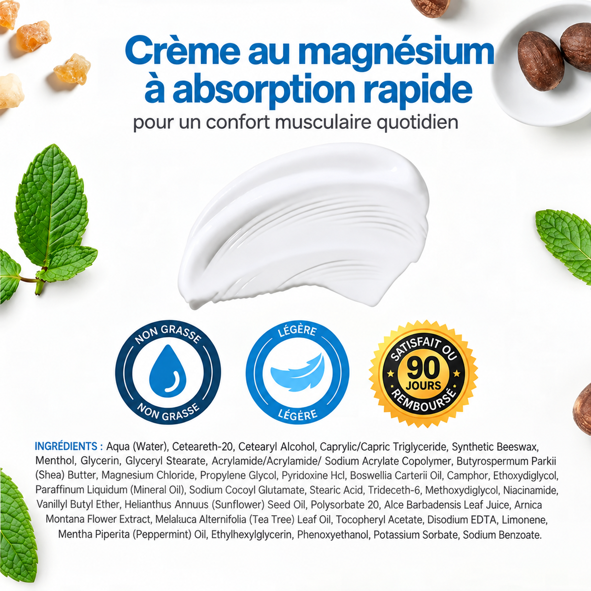 Crème froide au magnésium pour la mobilité Espace Santé FR
