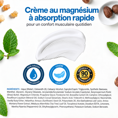 Crème froide au magnésium pour la mobilité Espace Santé FR