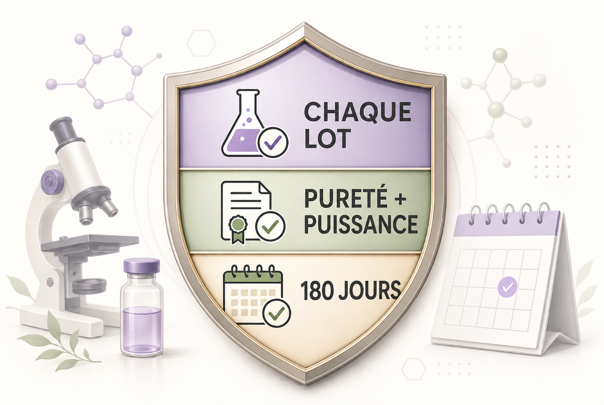 Testé par un laboratoire indépendant et garanti 180 jours